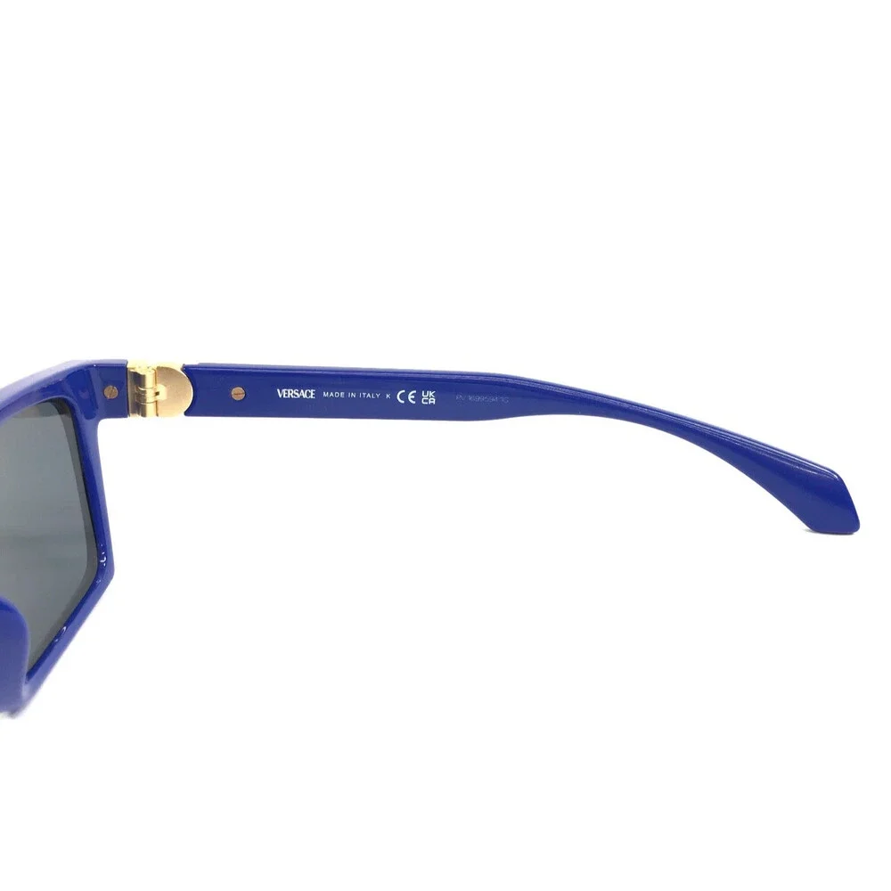 Versace Sunglasses MOD.4490-U 5450/87 Blue Gold Rectangle Frames w/ Gray Lenses